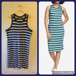 Eddie Bauer Ribbed Knit Racerback Tank Dress